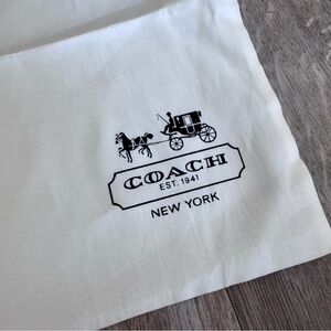 Coach Satin Butter Yellow Large Dust Bag with Brown Drawstring - 23.25” x 18.75”